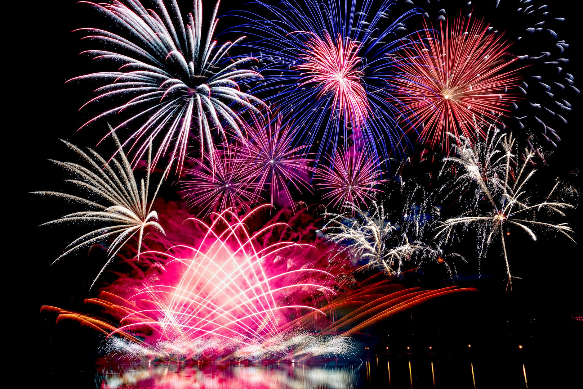 display of colorful fireworks